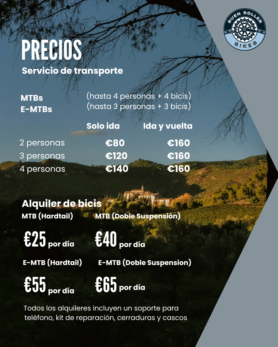 Servicio de transporte de bicicletas