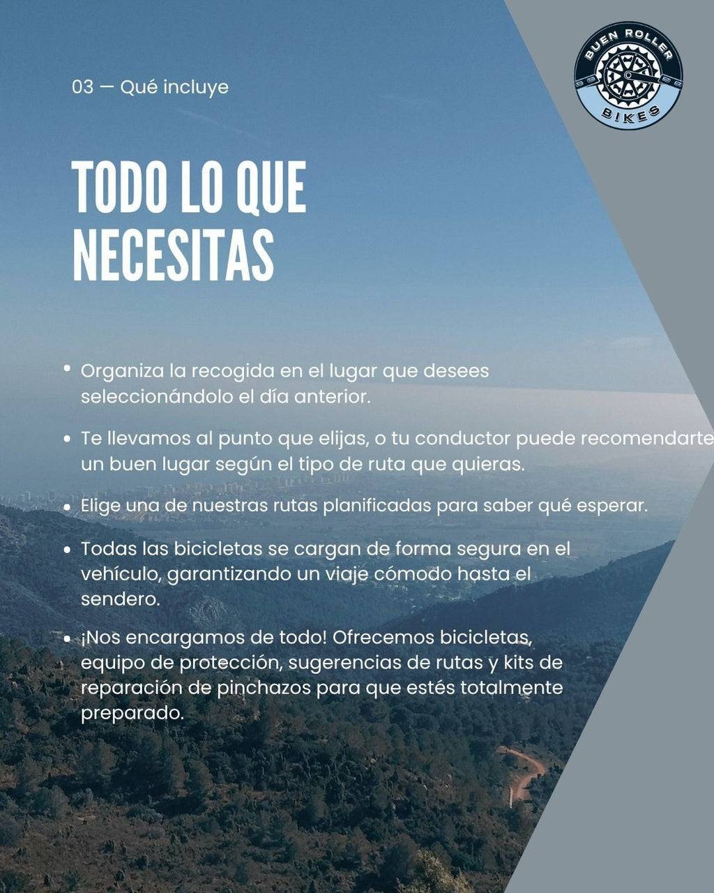 Servicio de elevación en bicicleta